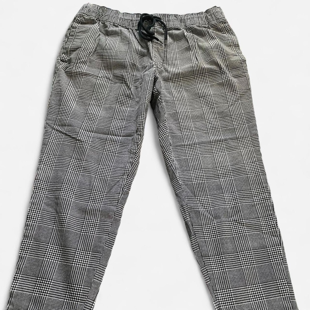 Original Use Black and White Checkered Chinos